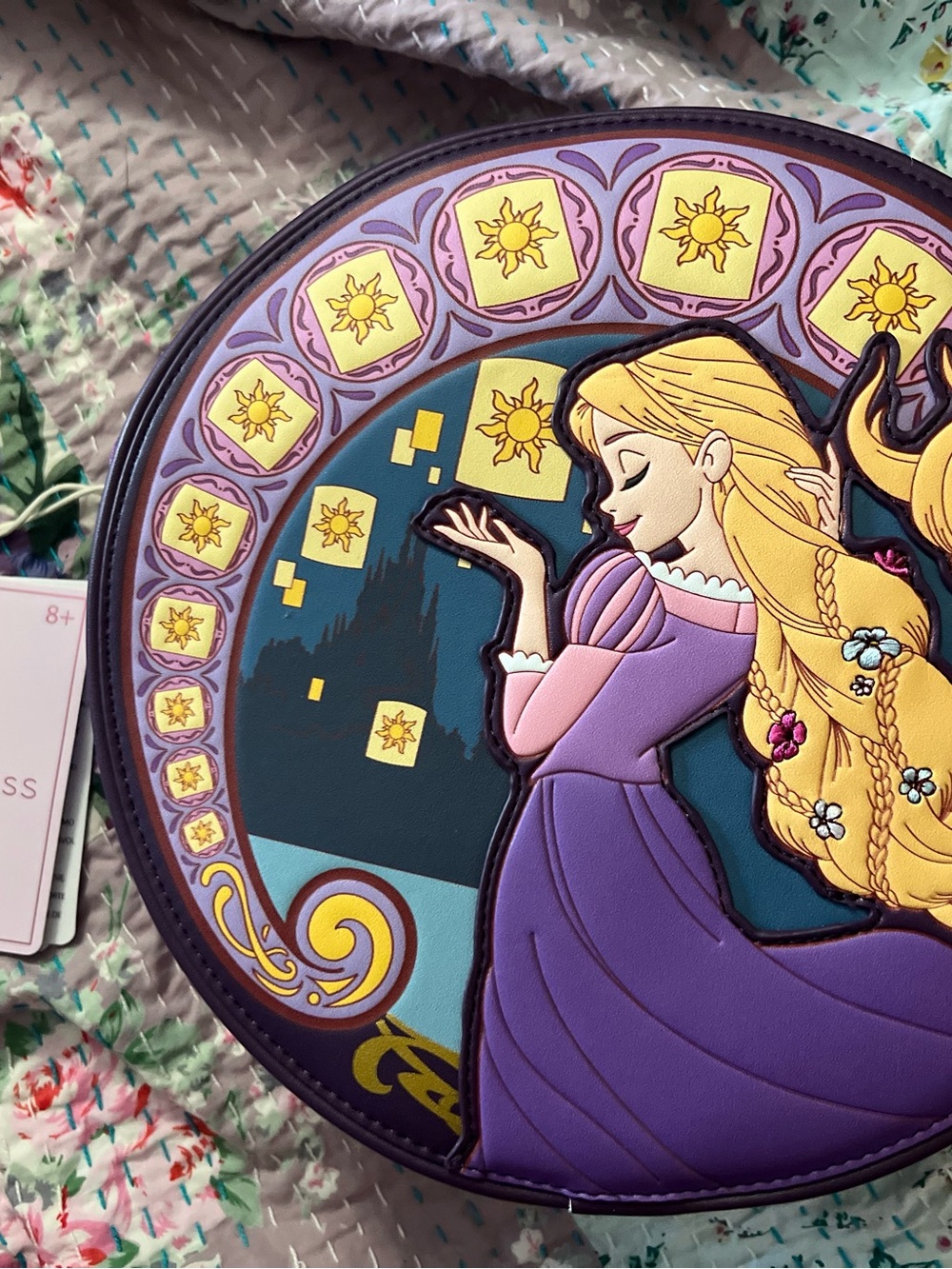 Rapunzel Round Crossbody Bag in Purple